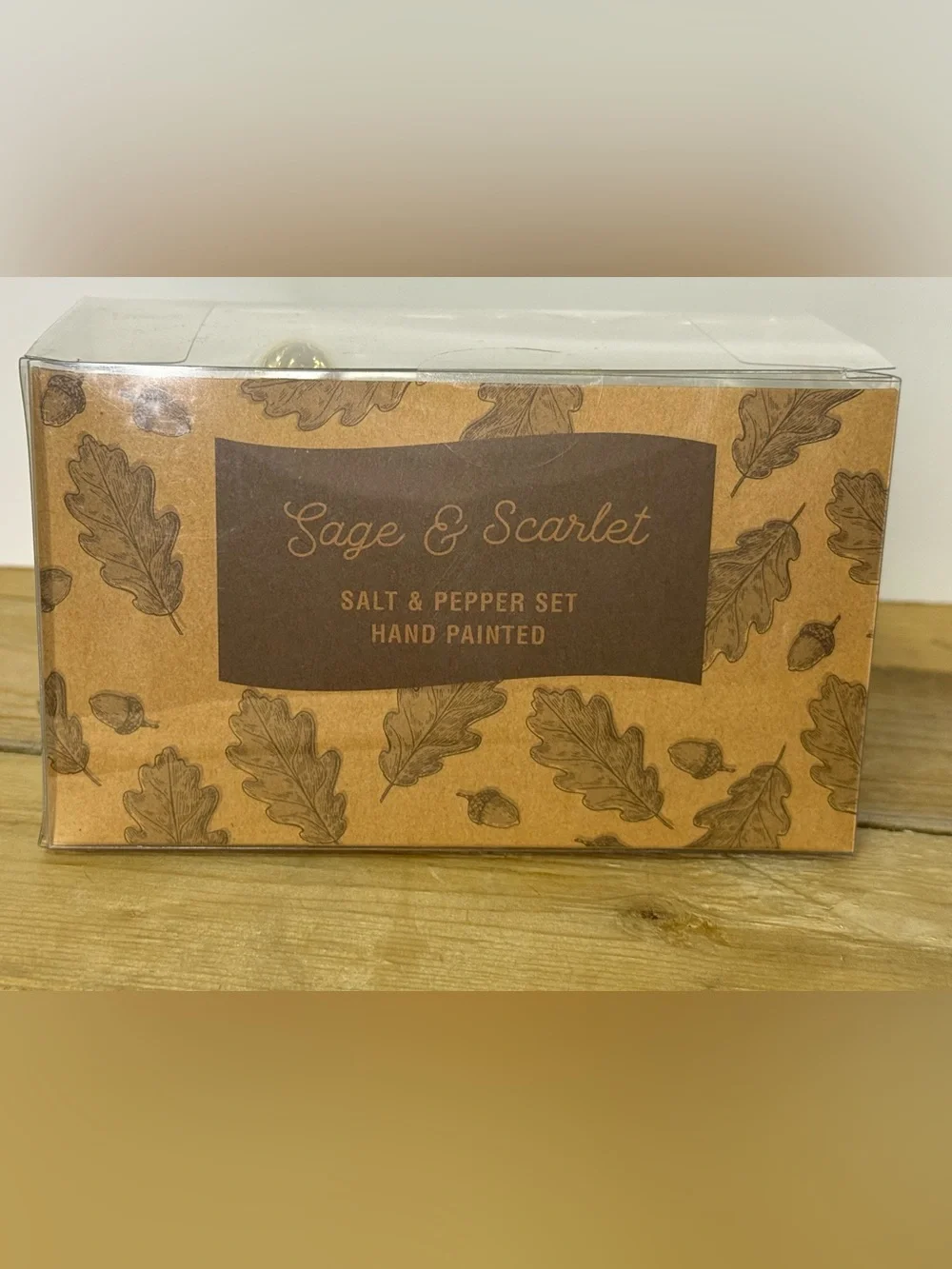 Sage & Scarlet White Ceramic Pumpkin and Gourd Salt & Pepper Set - NWT